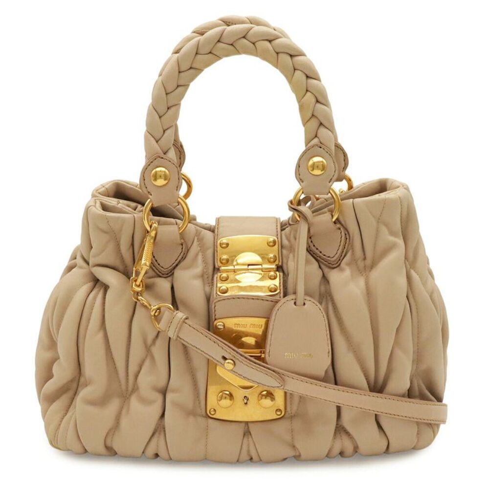 Miu Miu Matelassé Gather Handbag